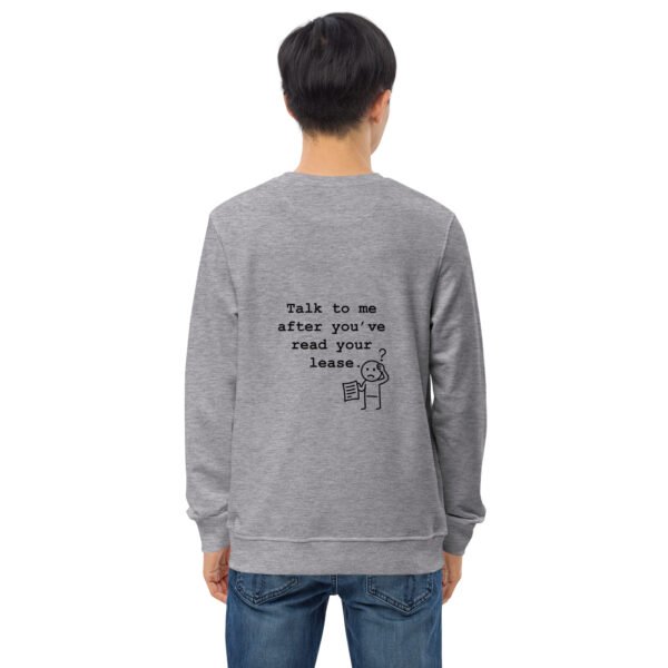 Unisex organic sweatshirt Read your lease - Image 14
