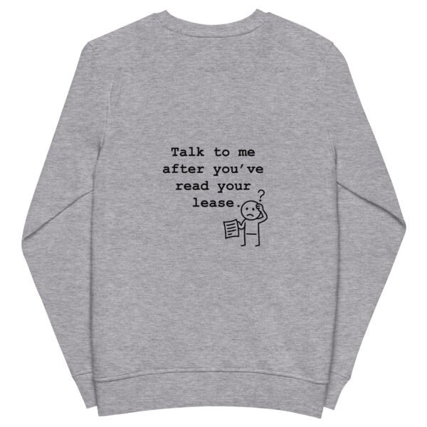 Unisex organic sweatshirt Read your lease - Image 24