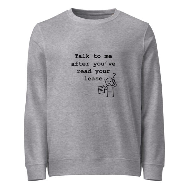 Unisex organic sweatshirt Read your lease - Image 12