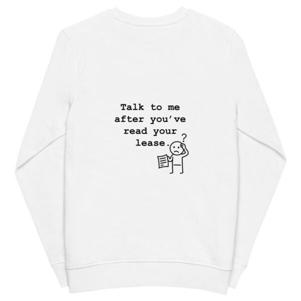Unisex organic sweatshirt Read your lease - Image 25