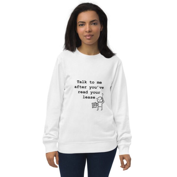 Unisex organic sweatshirt Read your lease - Image 19