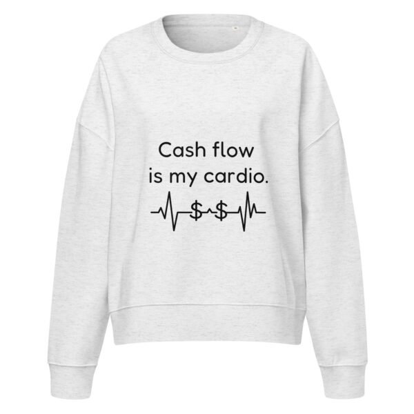 Women’s organic crew neck sweatshirt Cash Flow - Image 8