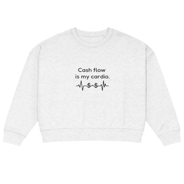 Women’s organic crew neck sweatshirt Cash Flow - Image 13