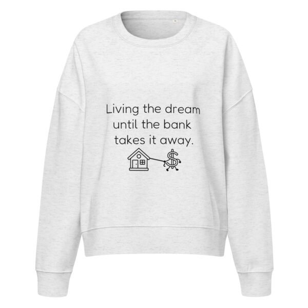 Women’s organic crew neck sweatshirt Bank takes it away - Image 8