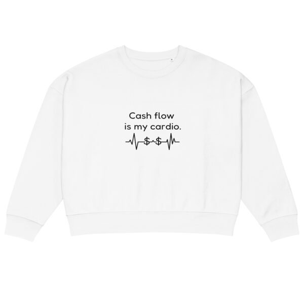 Women’s organic crew neck sweatshirt Cash Flow - Image 14
