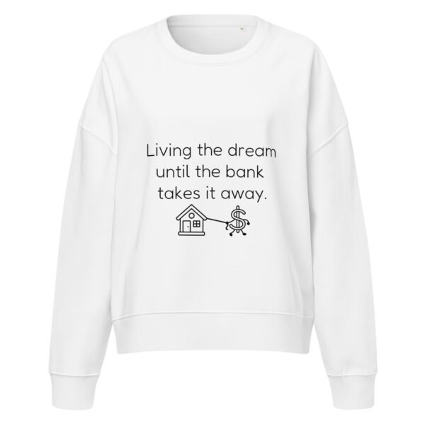 Women’s organic crew neck sweatshirt Bank takes it away - Image 9