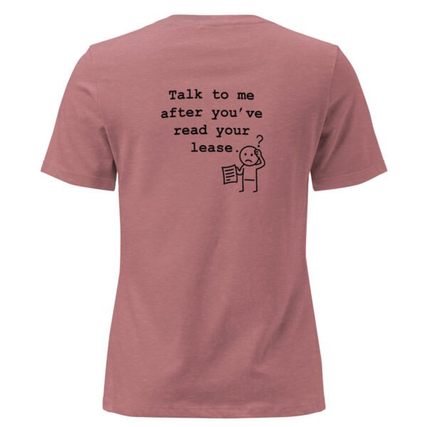 Women's Relaxed T-Shirt Read your lease - Image 7
