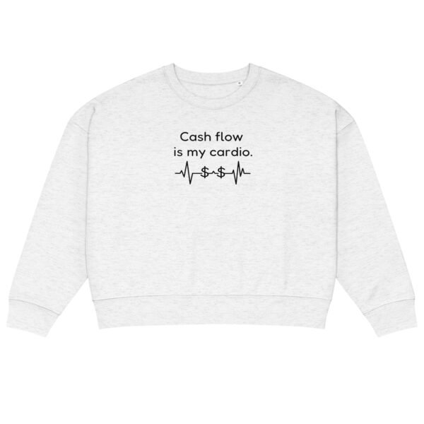 Women’s organic crew neck sweatshirt Cash Flow - Image 18