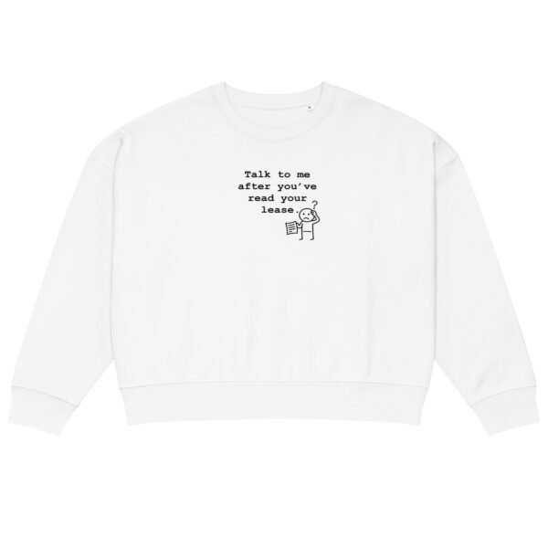 Women’s organic crew neck sweatshirt Read your lease - Image 19