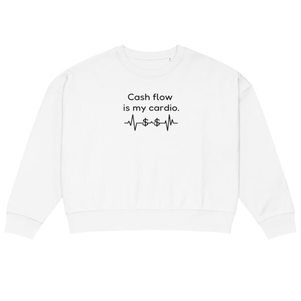Women’s organic crew neck sweatshirt Cash Flow - Image 20