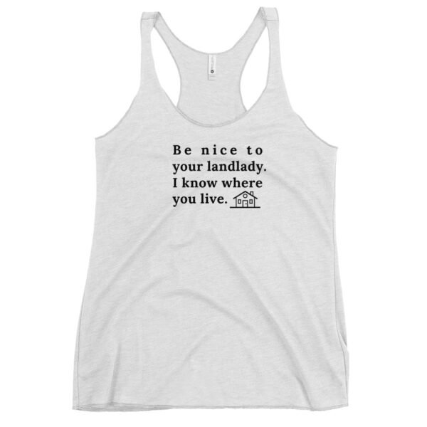 Women's Racerback Tank Be nice - Image 11