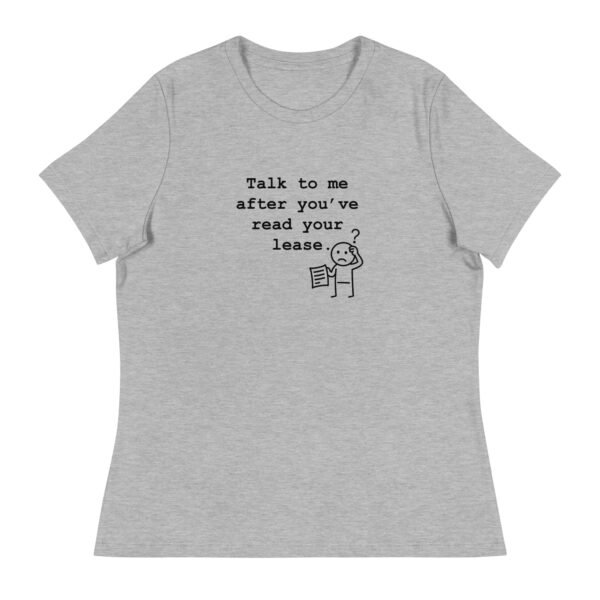 Women's Relaxed T-Shirt Read your lease - Image 62