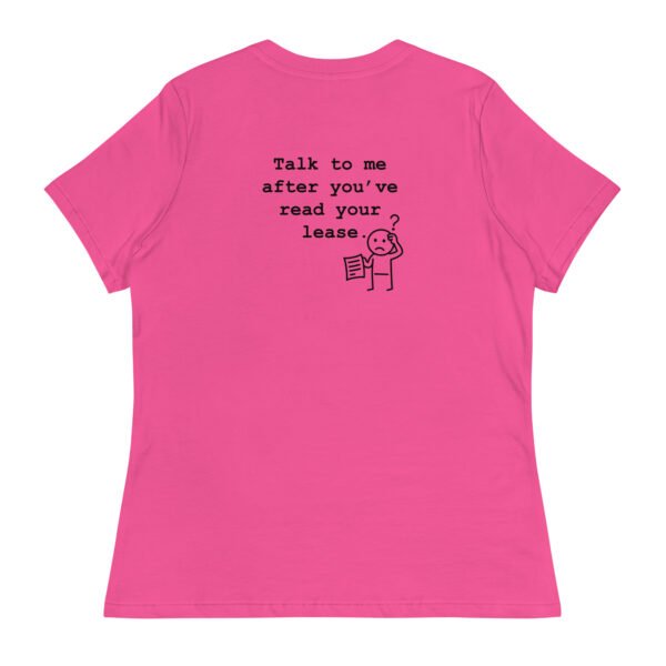 Women's Relaxed T-Shirt Read your lease - Image 51