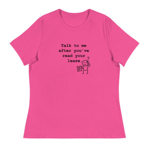 Women's Relaxed T-Shirt Read your lease - Image 50
