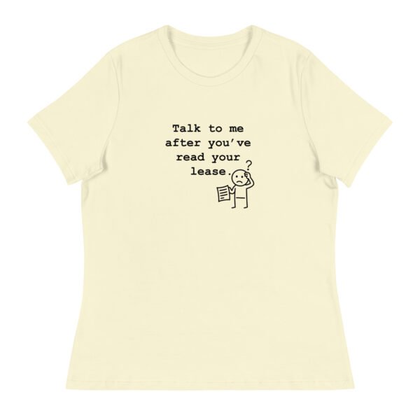 Women's Relaxed T-Shirt Read your lease - Image 77