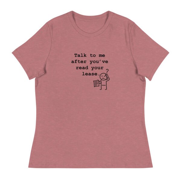 Women's Relaxed T-Shirt Read your lease - Image 53