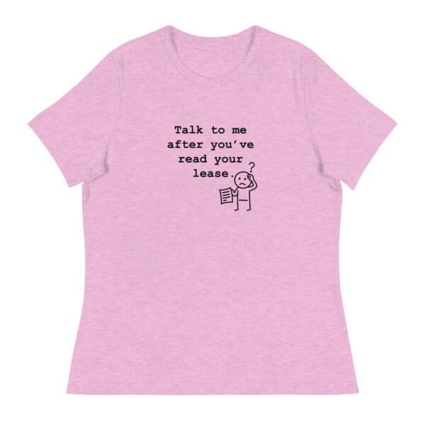 Women's Relaxed T-Shirt Read your lease - Image 68