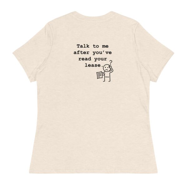 Women's Relaxed T-Shirt Read your lease - Image 76