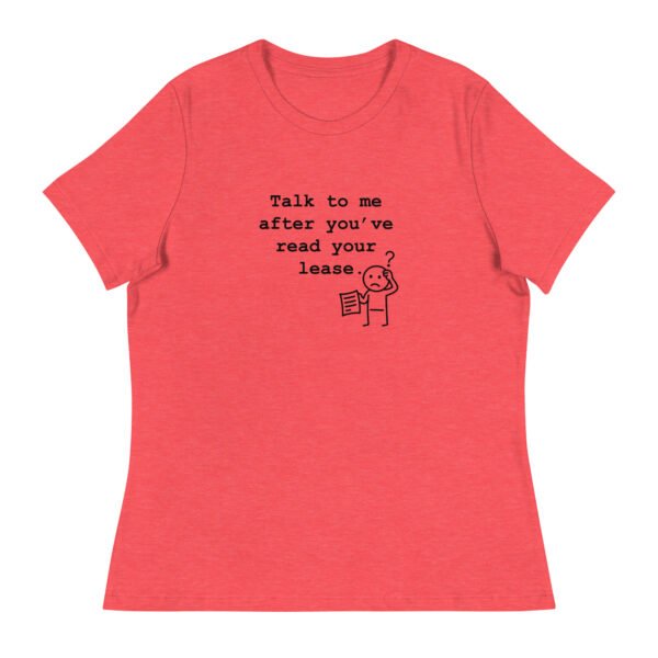 Women's Relaxed T-Shirt Read your lease - Image 47