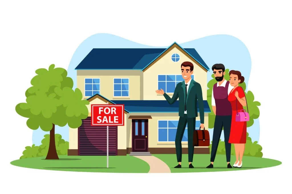 a Ohio real estate agen showing property to a buyer